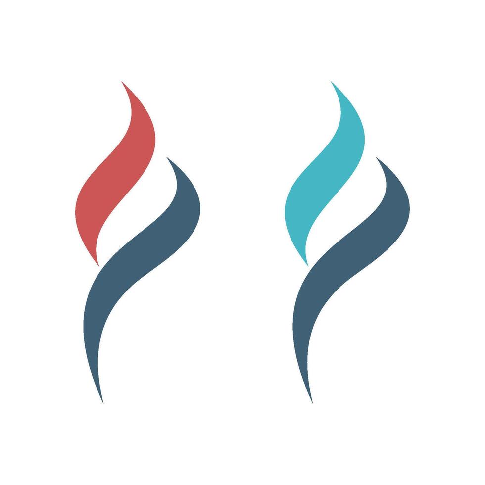 Set Abstract Flame Swoosh Logo Template Illustration Design. EPS 10. vector