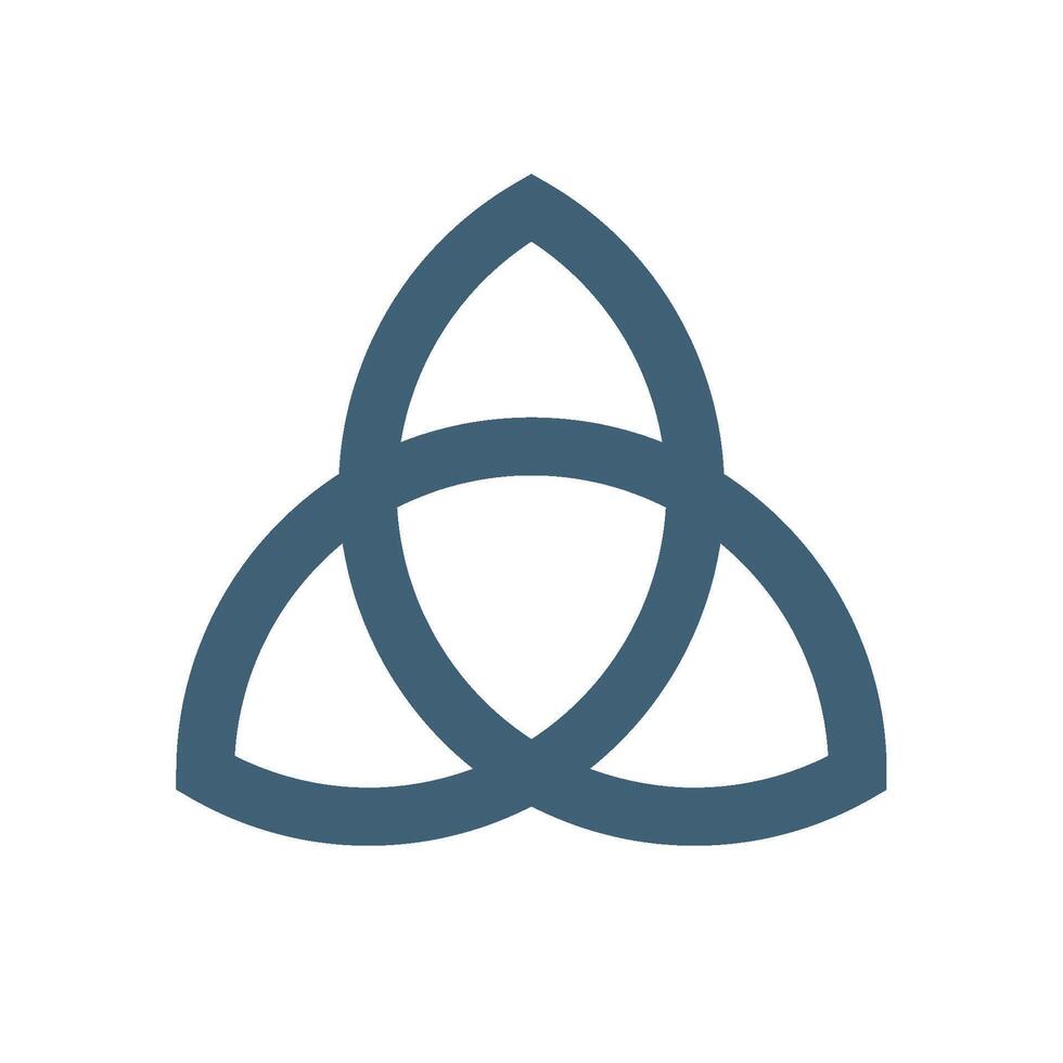 Simple Blue Trinity Celtic Knot Ornamental Logo Template Illustration Design. EPS 10. vector