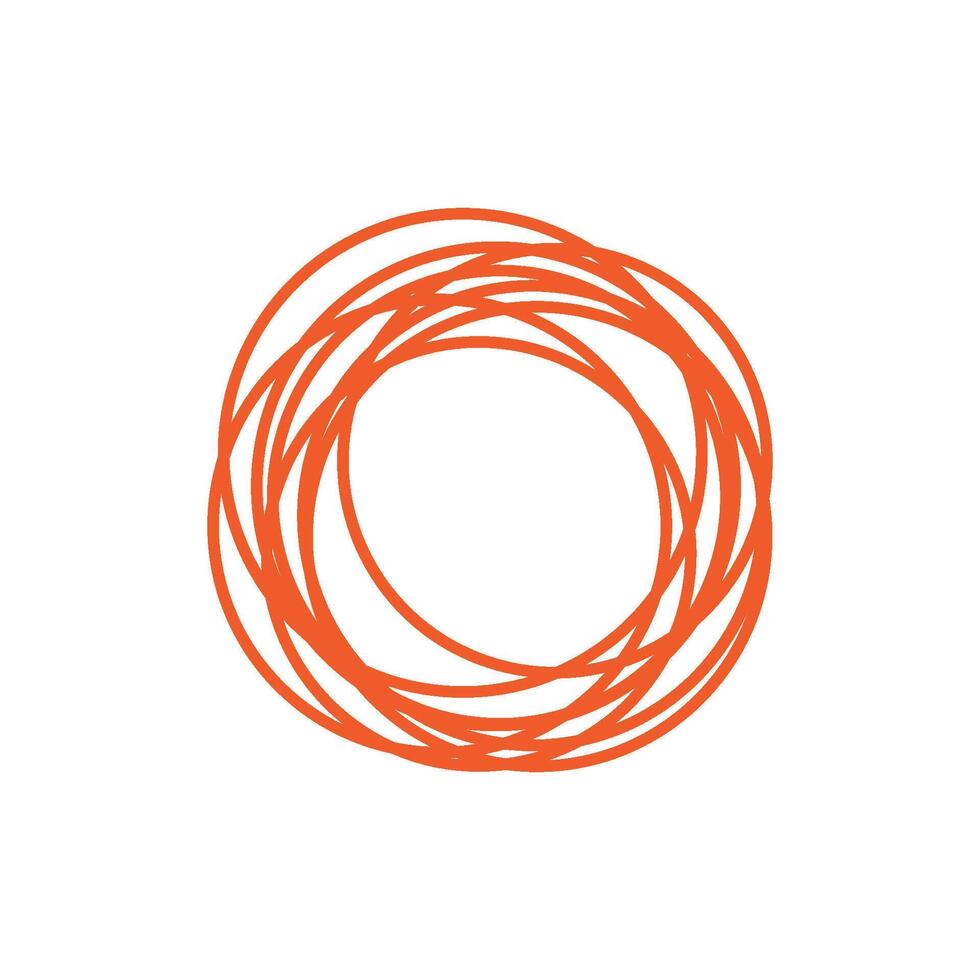 Orange Abstract Circle Lines Logo Template Illustration Design. EPS 10. vector