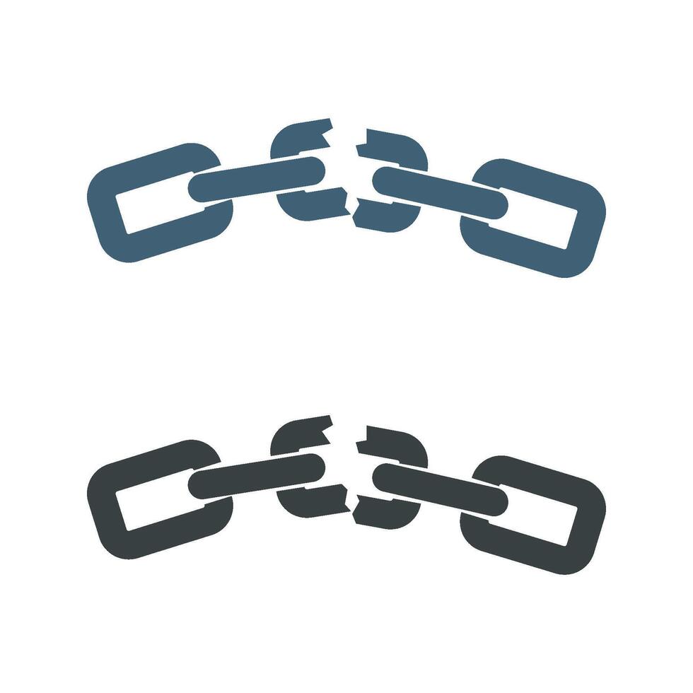 Set Broken Chain Logo Template Illustration Design. EPS 10. vector
