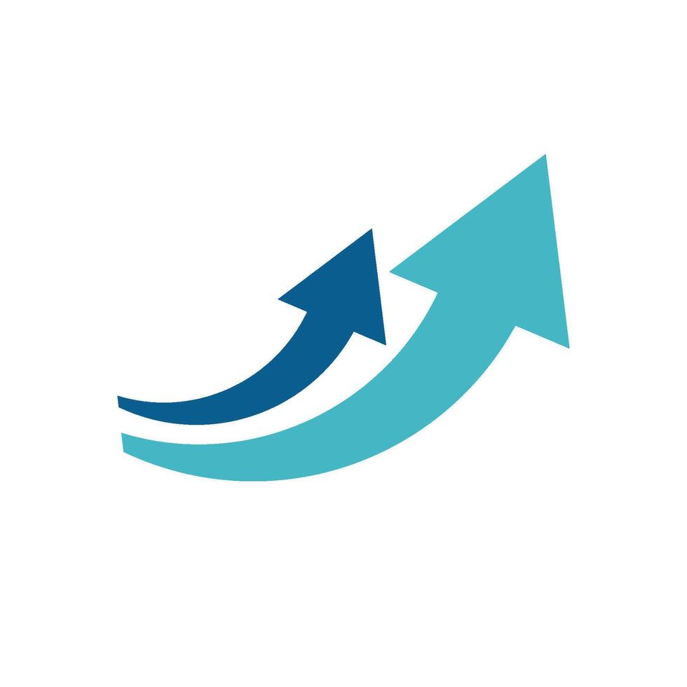 Blue Arrow Logo Template design Illustration Design. EPS 10. vector
