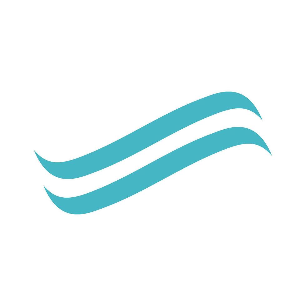 Teal Wave Swoosh Logo Template Illustration Design. EPS 10. vector