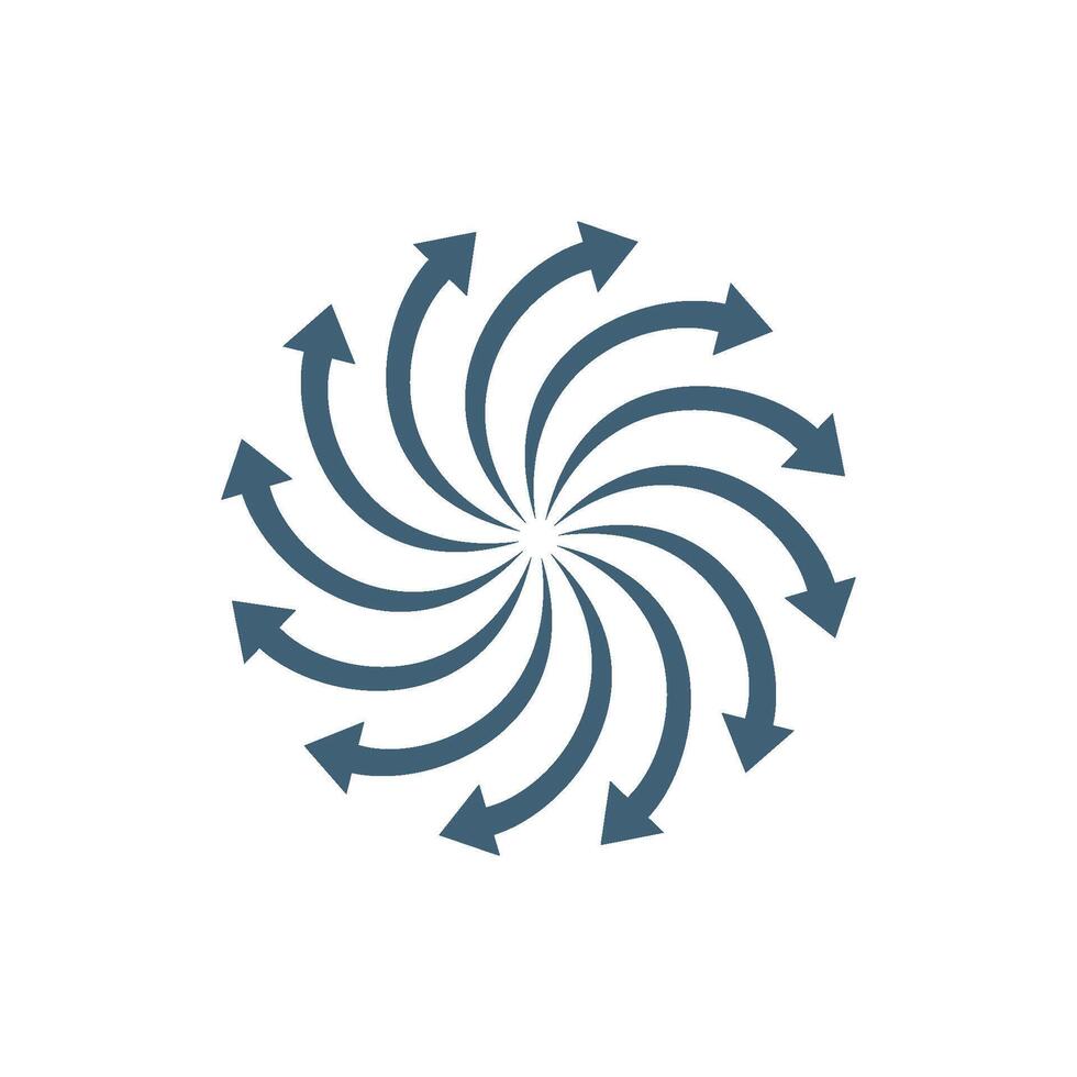 Decorative Arrow Circle Logo Template Illustration Design. EPS 10. vector