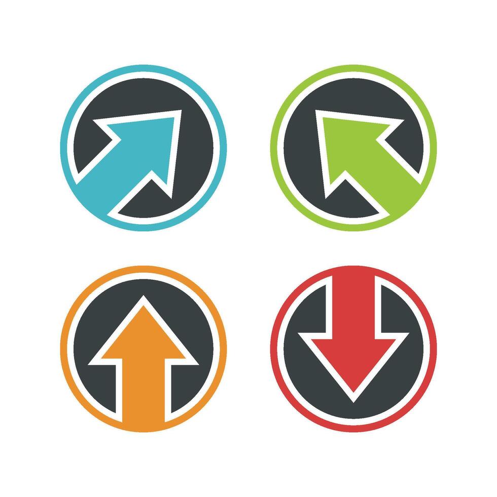 Set Arrow Circle logo Template Illustration Design. EPS 10. vector