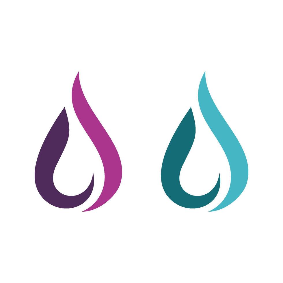 Set Drop Water Ornamental Logo Template Illustration Design. EPS 10. vector