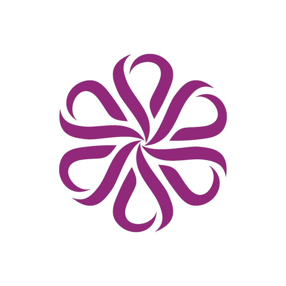 Purple Abstract Circle Flower Logo Template Illustration Design. EPS 10. vector