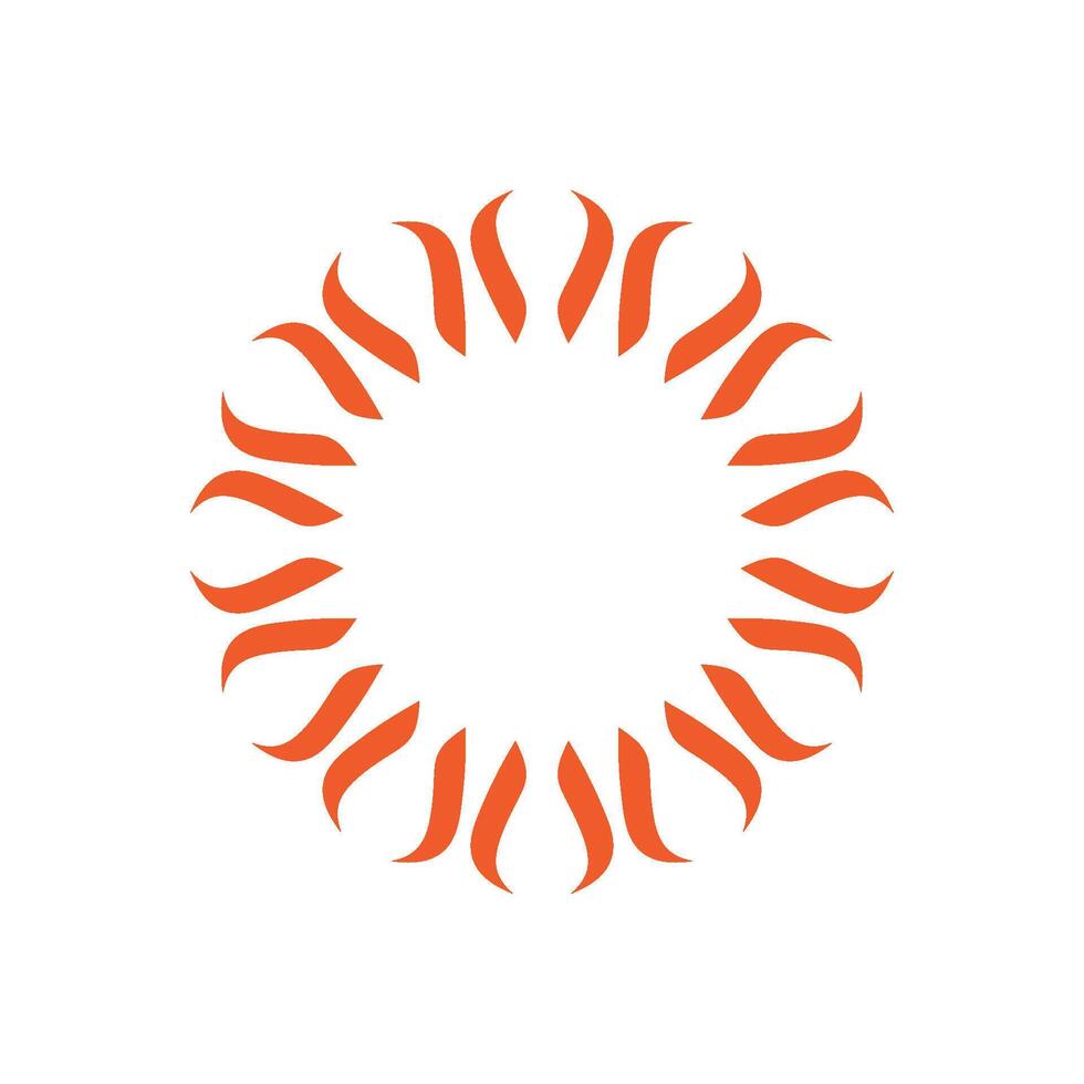 Orange Frame Circle Flower Logo Template Illustration Design. EPS 10. vector