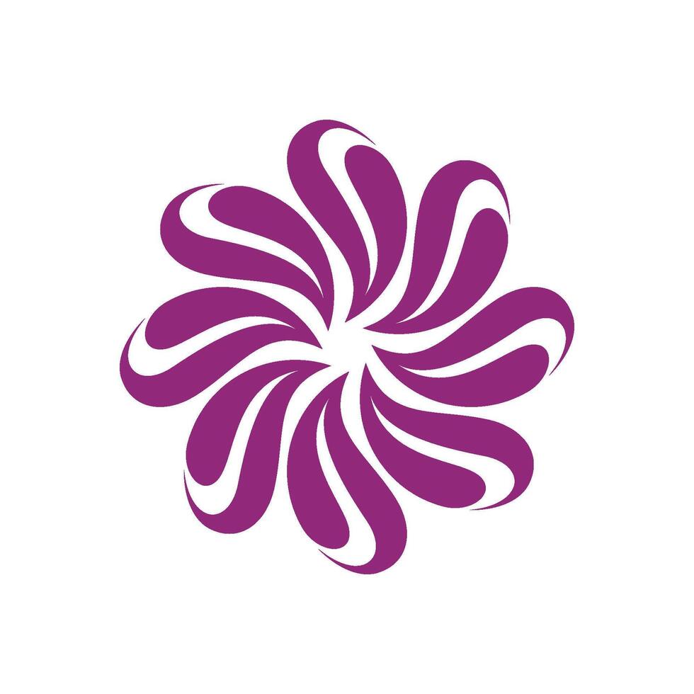 Purple Ornate Abstract Flower Logo Template Illustration Design. EPS 10. vector
