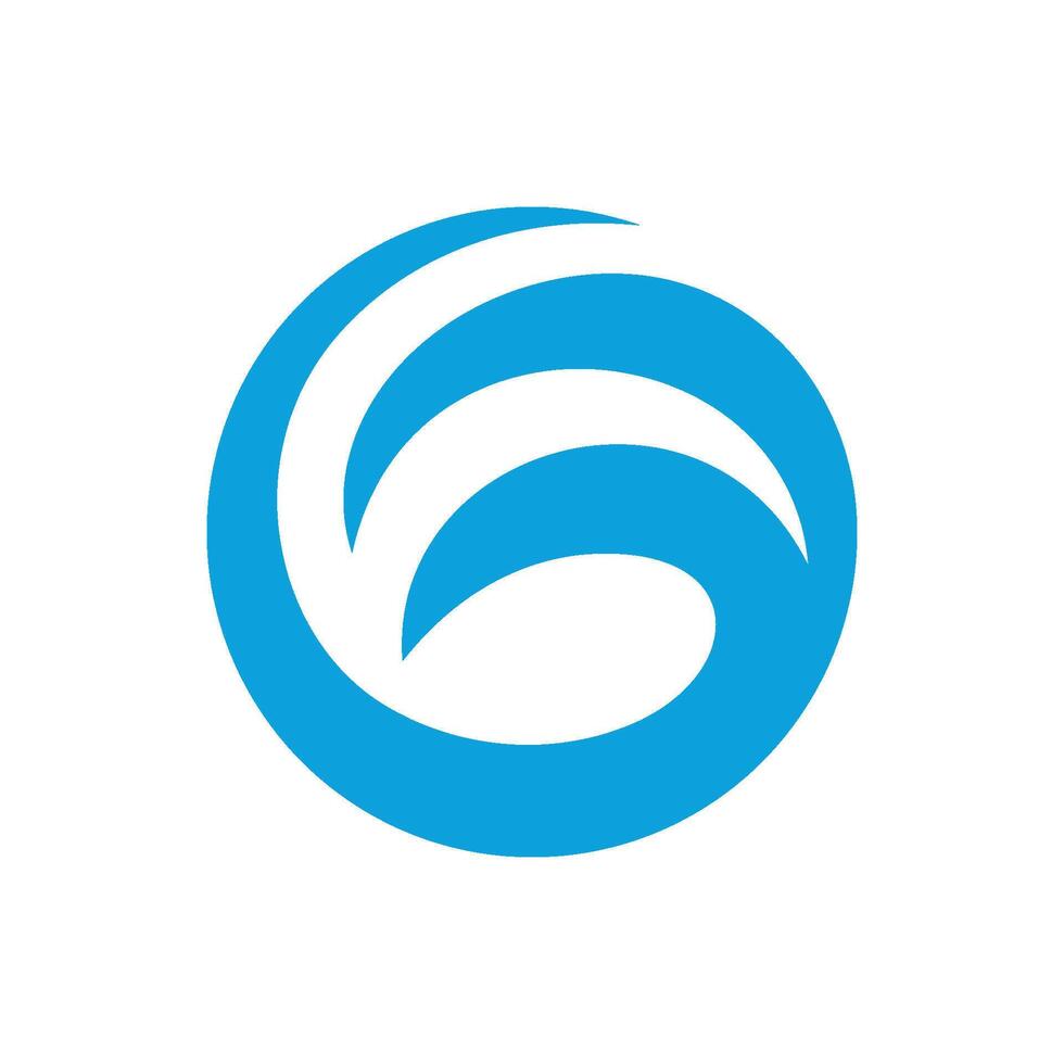 Blue Ornamental Globe Swirl Logo Template Illustration Design. EPS 10. vector