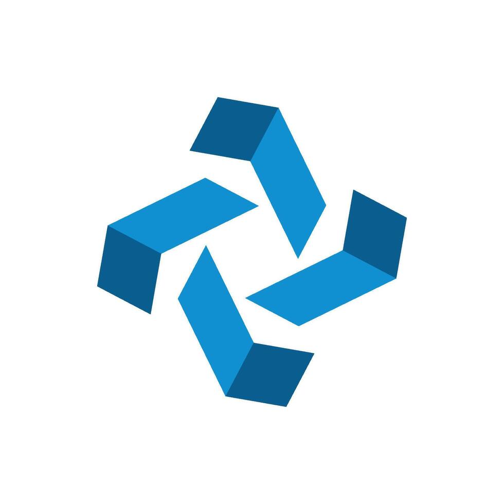 Check Mark Abstract Blue Star Logo Template Illustration Design. EPS 10. vector