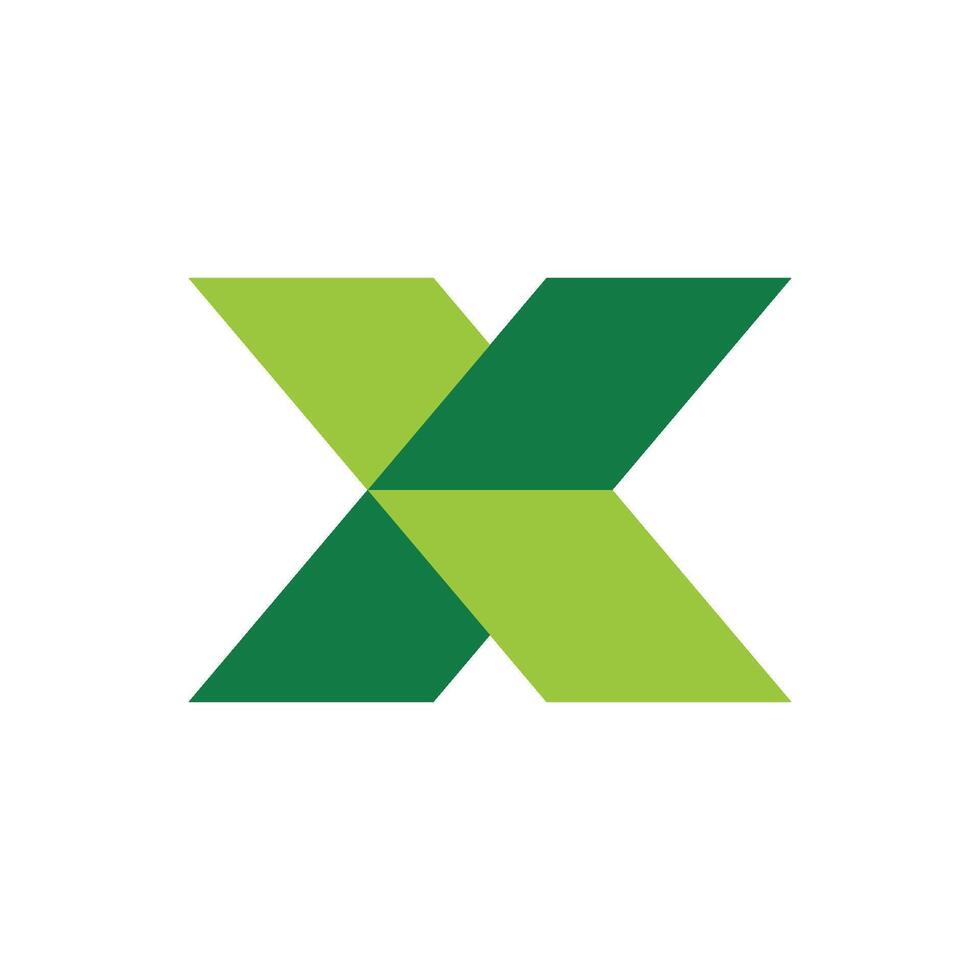 Green Letter X Logo Template Illustration Design. EPS 10. vector