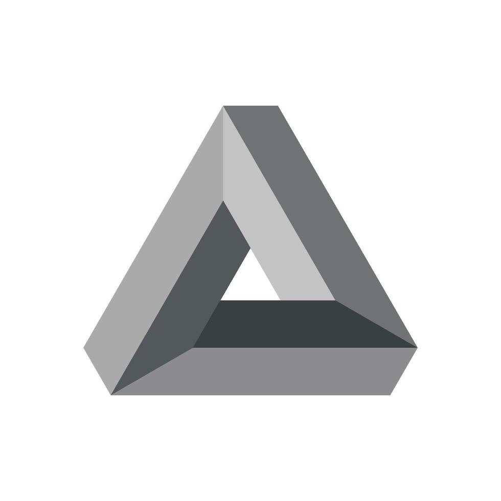 Grey Trinity Triangle Logo Template Illustration Design. EPS 10. vector