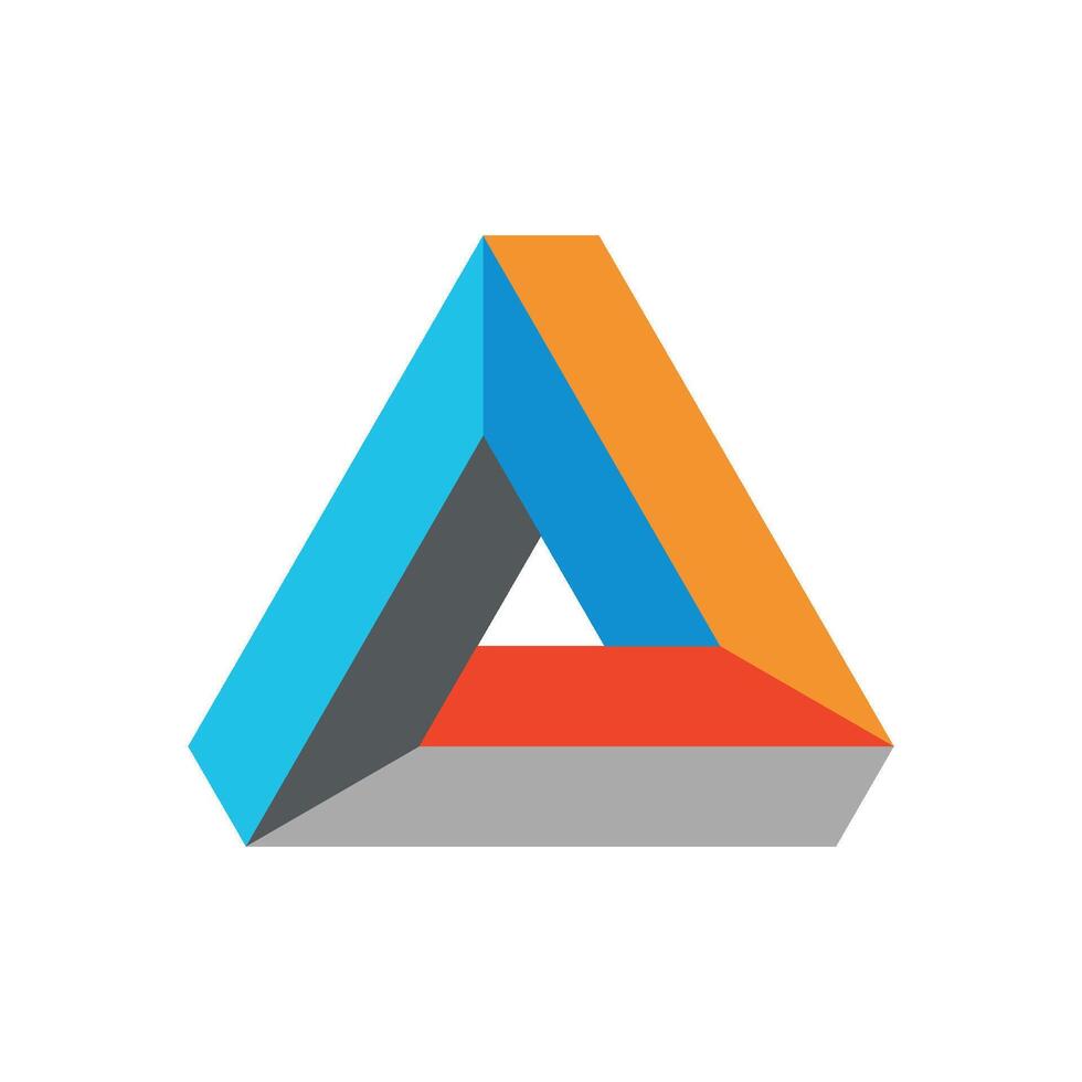 3D Colorful Trinity Triangle Logo Template Illustration Design. EPS 10. vector