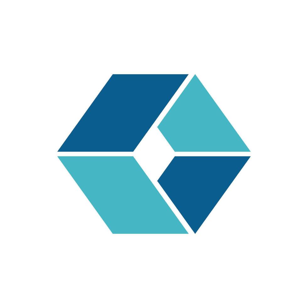 Blue Letter O Box Logo Template Illustration Design. EPS 10. vector