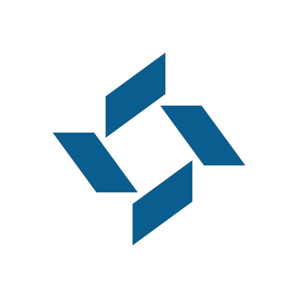 Abstract Decorative Blue Star Diamond Logo Template Illustration Design. EPS 10. vector