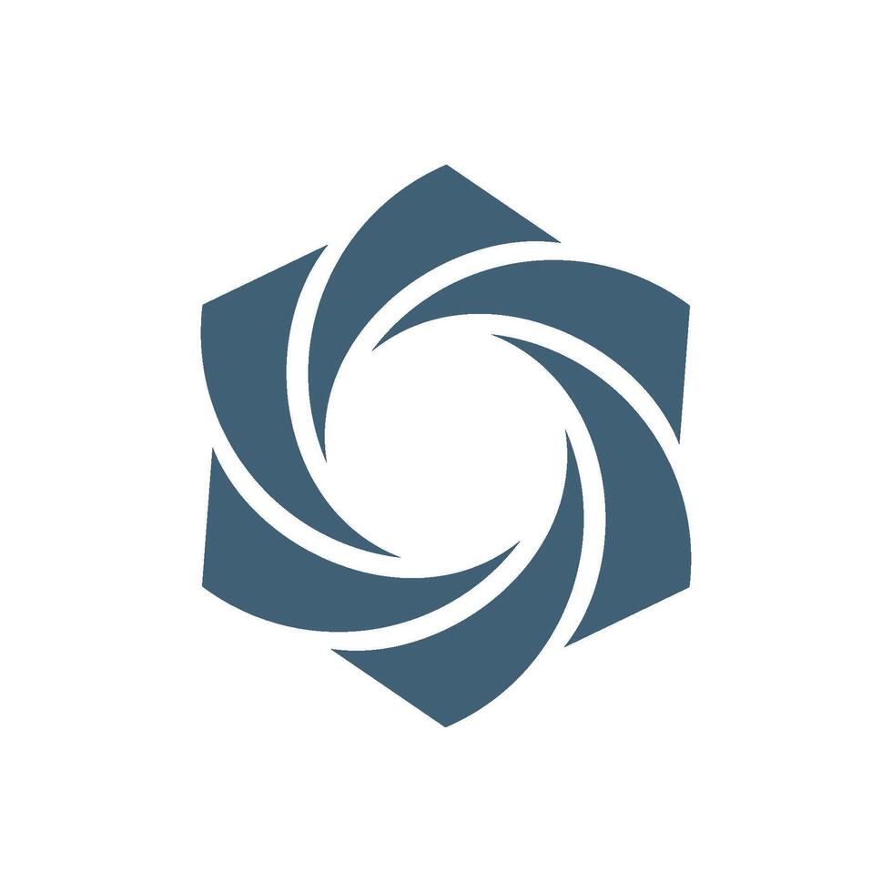 Decorative Flower Shutter Lens Logo Template Illustration Design. EPS 10. vector