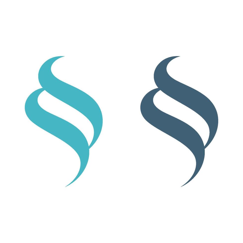 Set Flame Smoke Swoosh Logo Template Illustration Design. EPS 10. vector