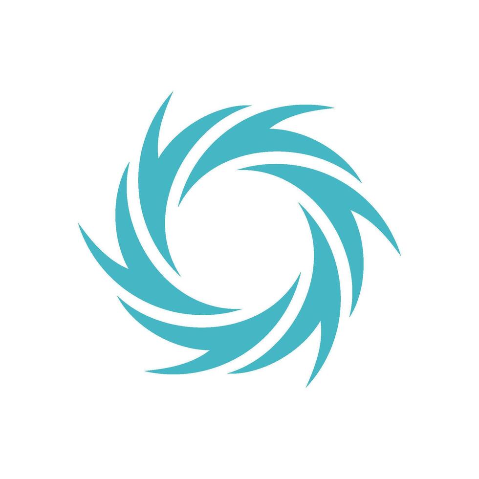 Teal Ornamental Star Flower Circle Logo Template Illustration Design. EPS 10. vector