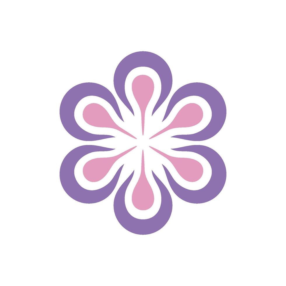 Pink Flower Decorative logo Template Illustration Design. EPS 10. vector