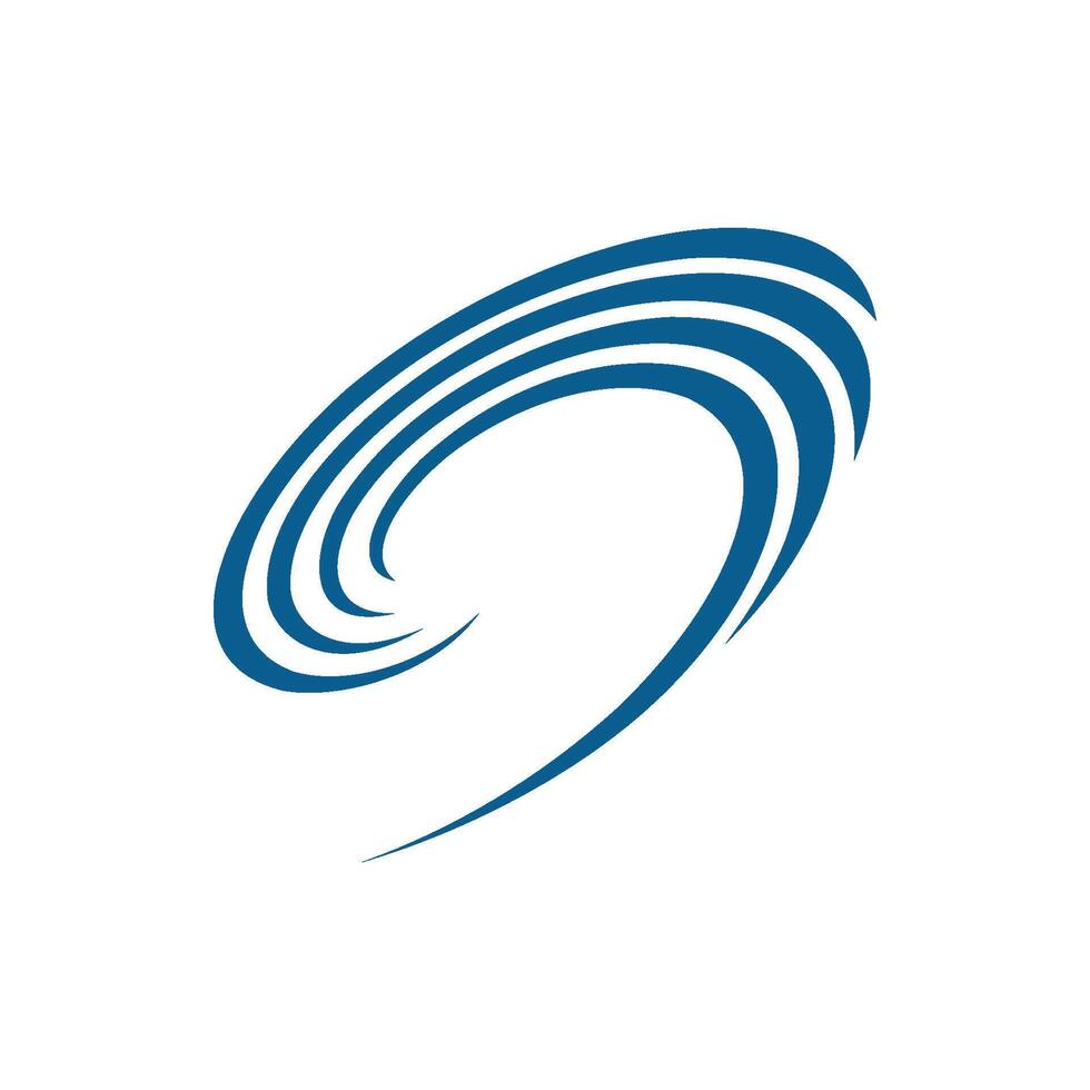Blue Abstract Number Nine Whirlpool Logo Template Illustration Design. EPS 10. vector
