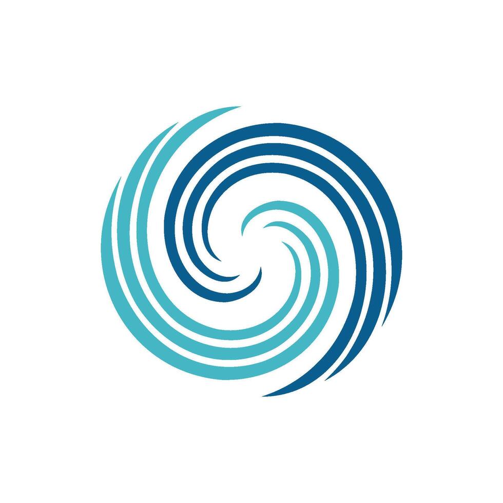 Two Color Abstract Whirlpool Logo Template Illustration Design. EPS 10. vector