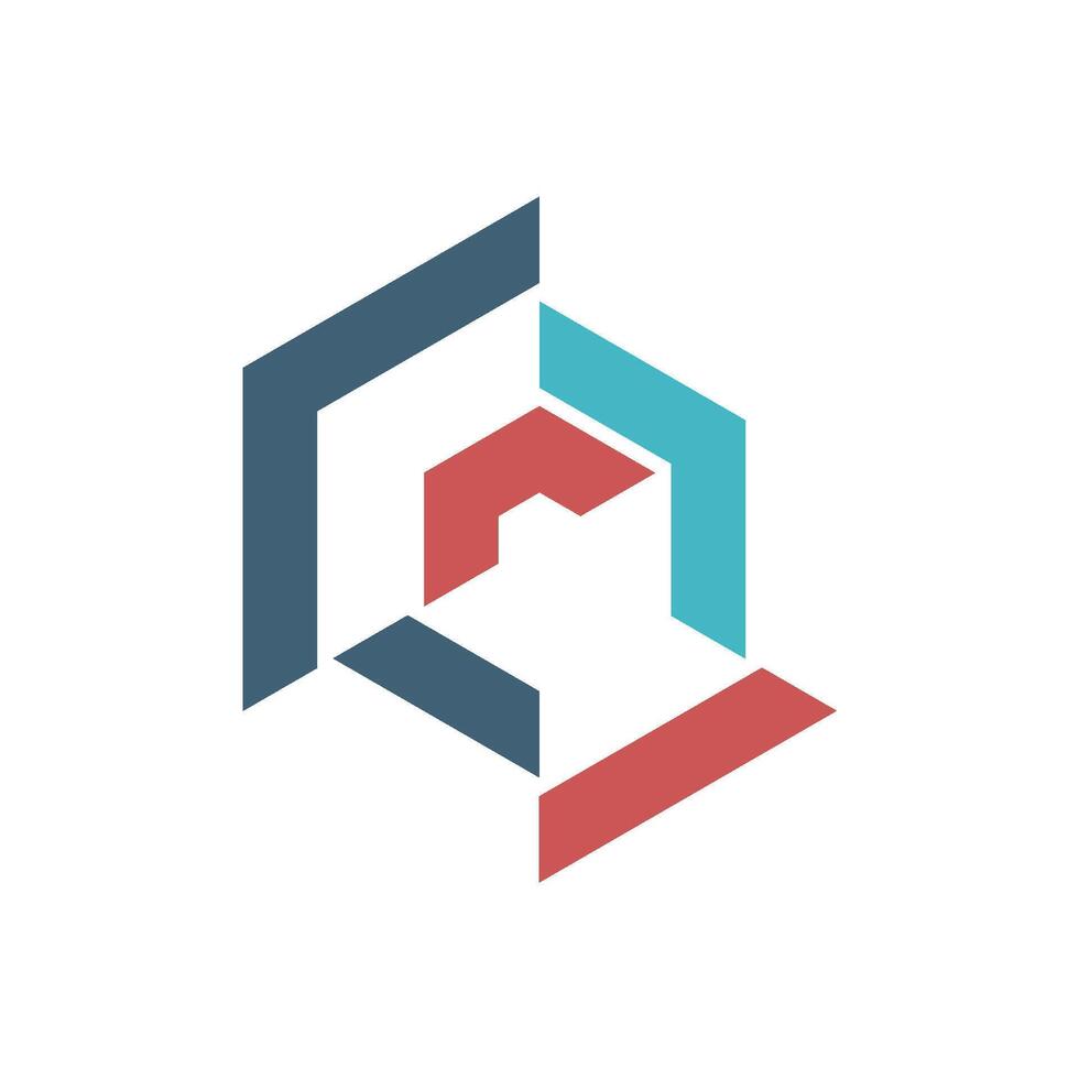 Colorful Abstract Hexagon Shape Logo Template Illustration Design. EPS 10. vector