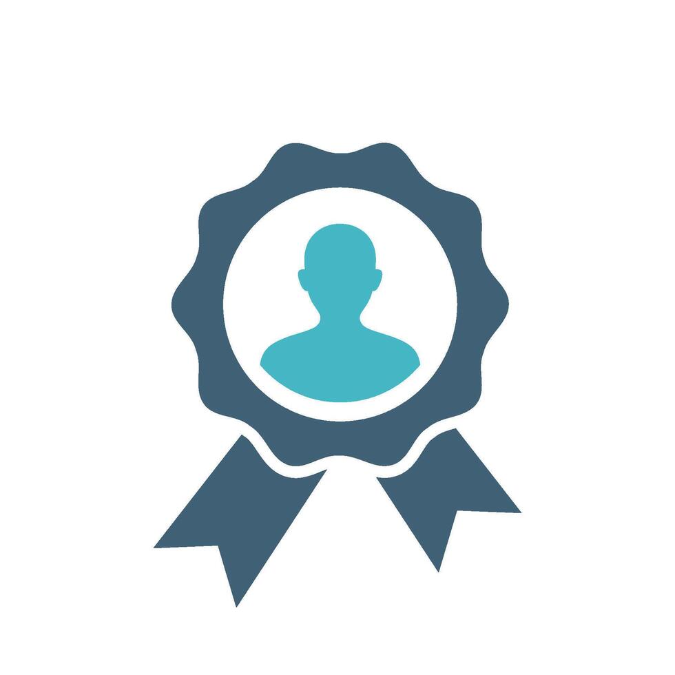 Award Ribbon Employee Rosette Logo Template Illustration Design. EPS 10. vector