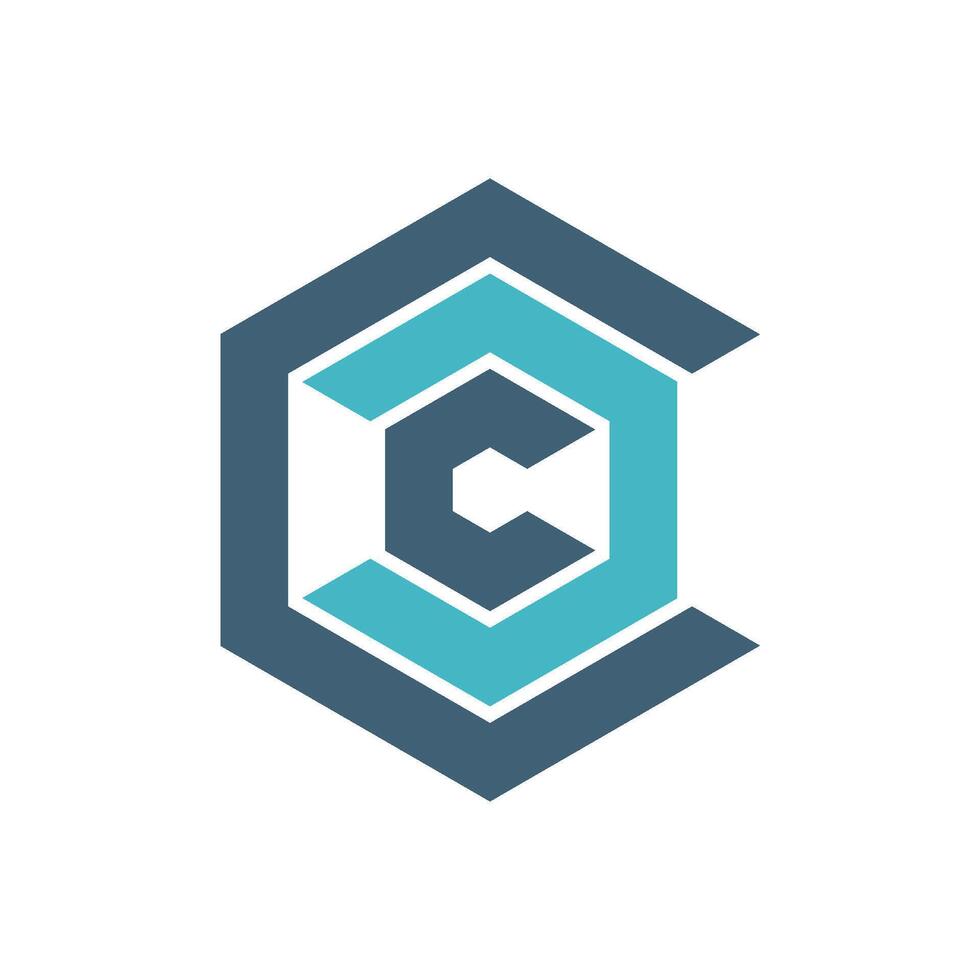 Letter C Abstract Hexagon Shape Logo Template Illustration Design. EPS 10. vector