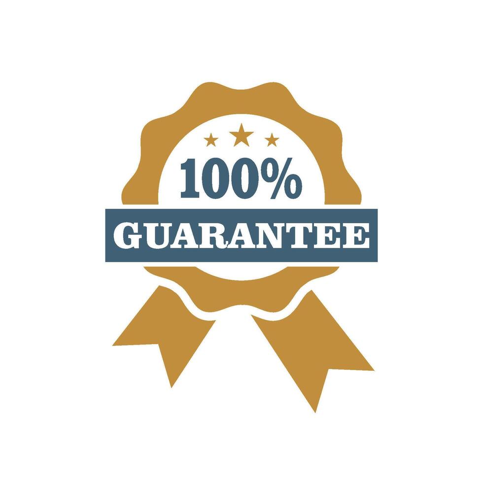 Gold Award Ribbon Guarantee Logo Template Illustration Design. EPS 10. vector