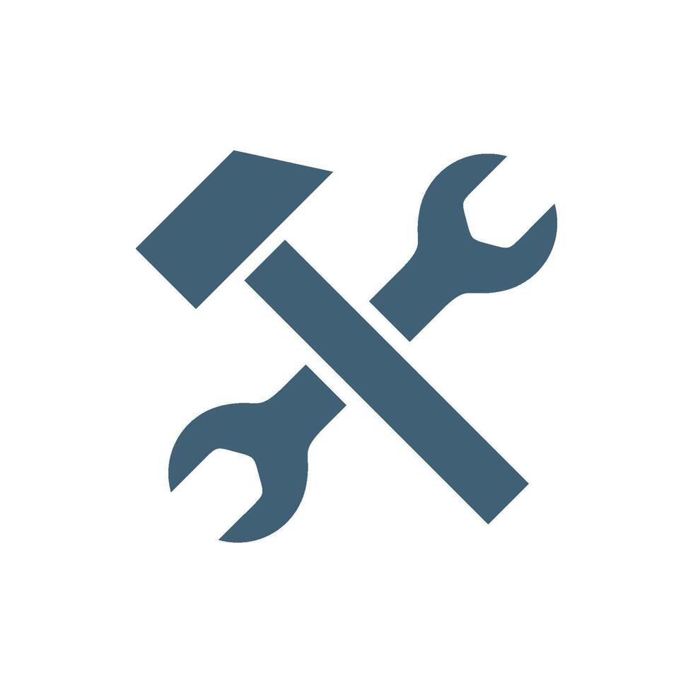 Cross Hammer and Wrench Logo Template Illustration Design. EPS 10. vector