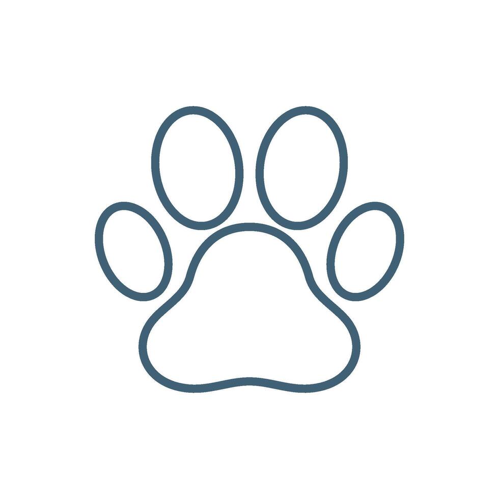 Line Art Paw Print Icon Logo Template Illustration Design. EPS 10. vector