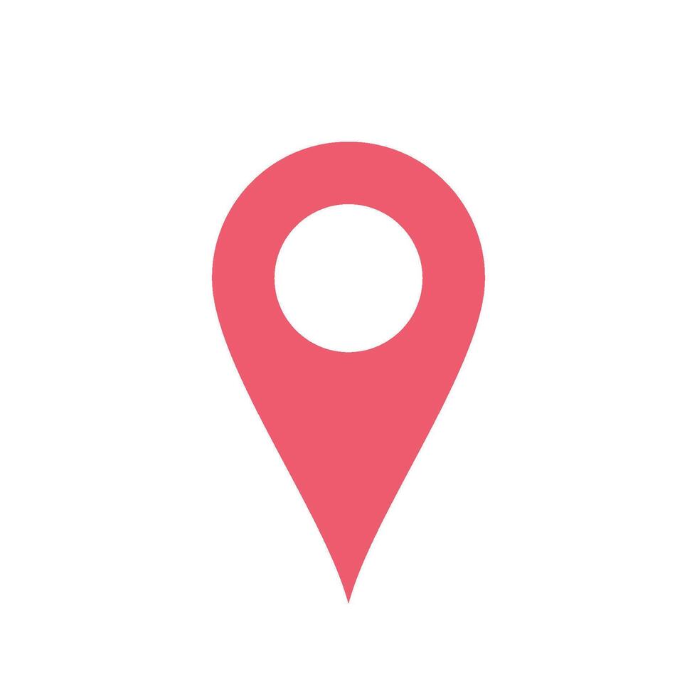 Simple Pink Point Locator Map Icon Logo Template Illustration Design. EPS 10. vector