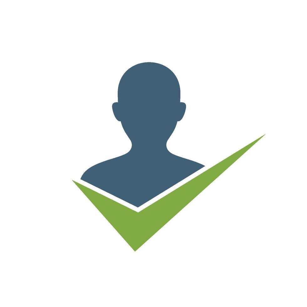 Human Figure Check Mark Logo Template Illustration Design. EPS 10. vector