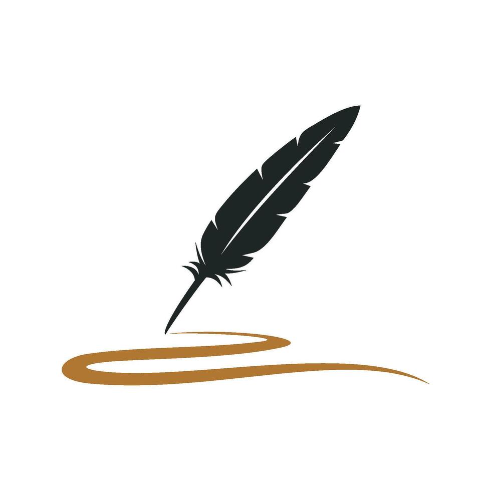 Swoosh Feather Icon Logo Template Illustration Design. EPS 10. vector