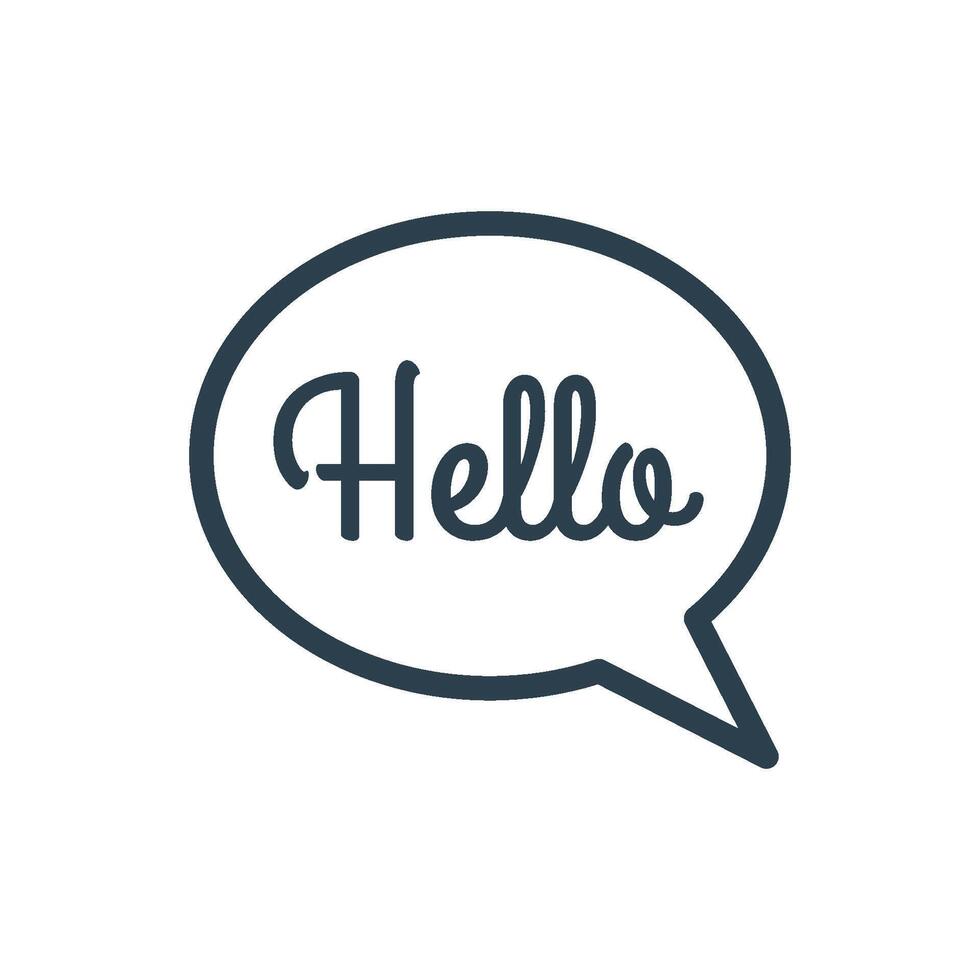 Hello Speech Bubble Icon Template Illustration Design. EPS 10. vector
