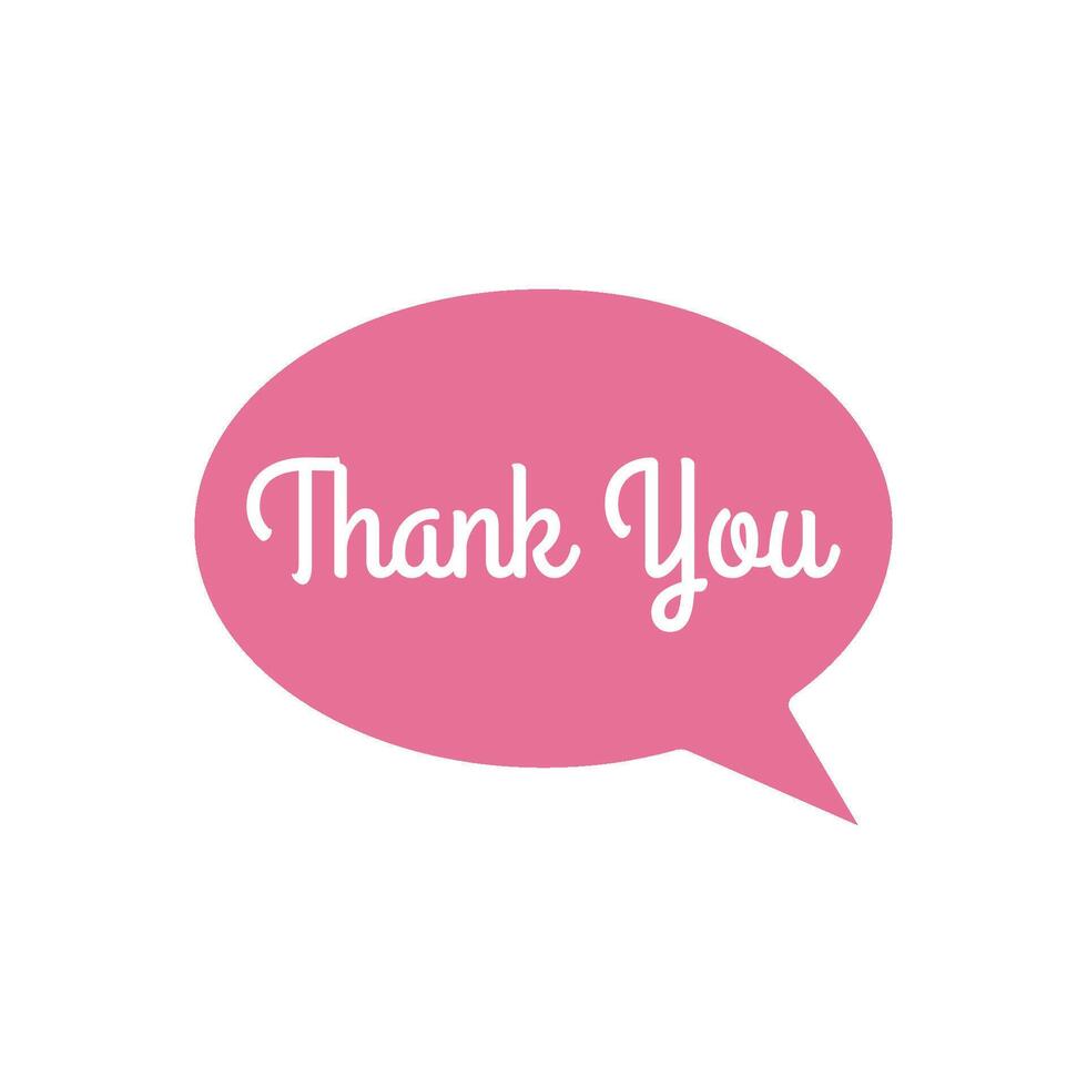 Thank You Speech Bubble Icon Template Illustration Design. EPS 10. vector