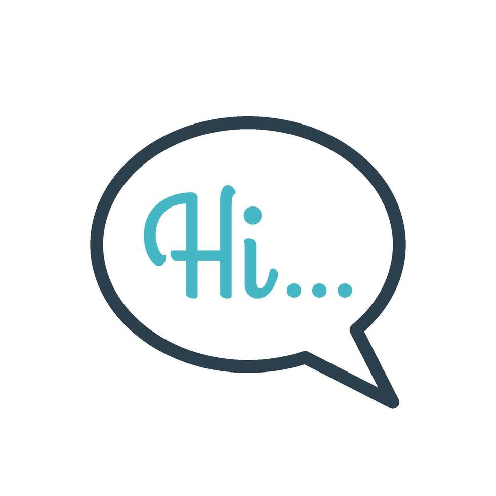 Hi Speech Bubble Icon Template Illustration Design. EPS 10. vector