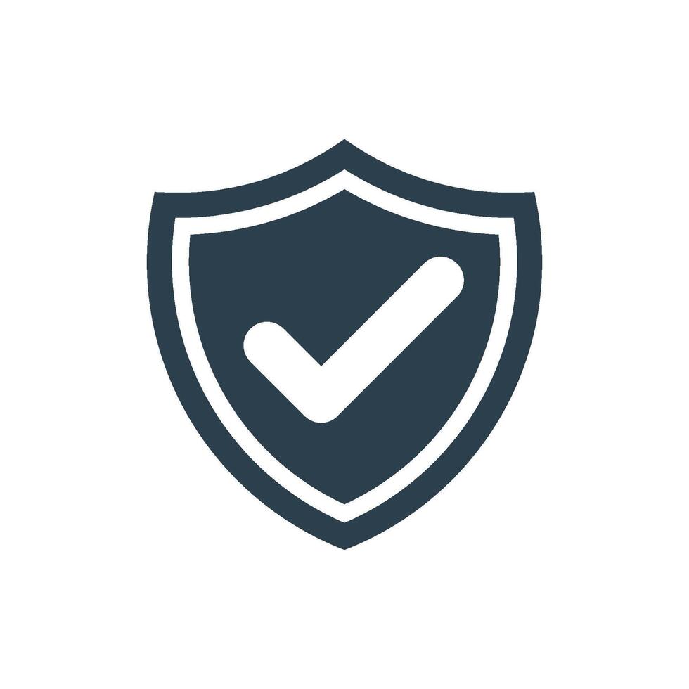 Shield Check Mark Icon Logo Template Illustration Design. EPS 10. vector