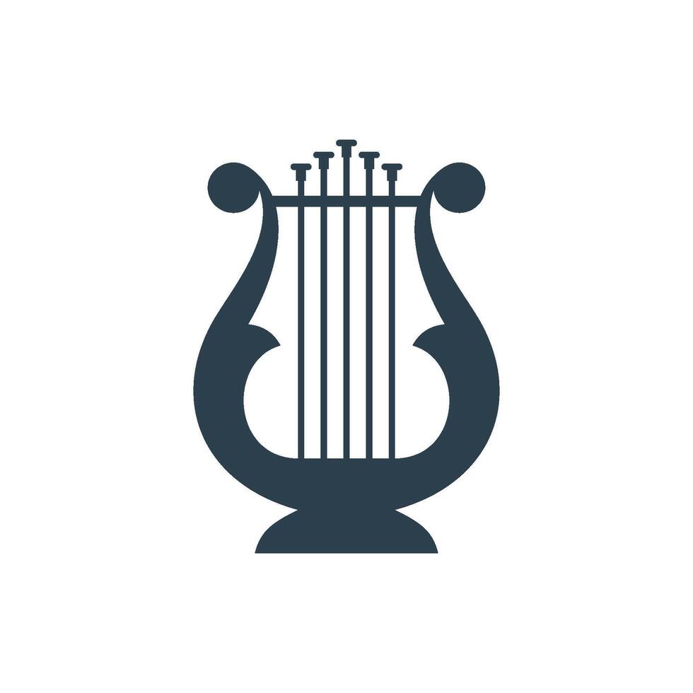 Harp Icon Logo Template Illustration Design. EPS 10. vector
