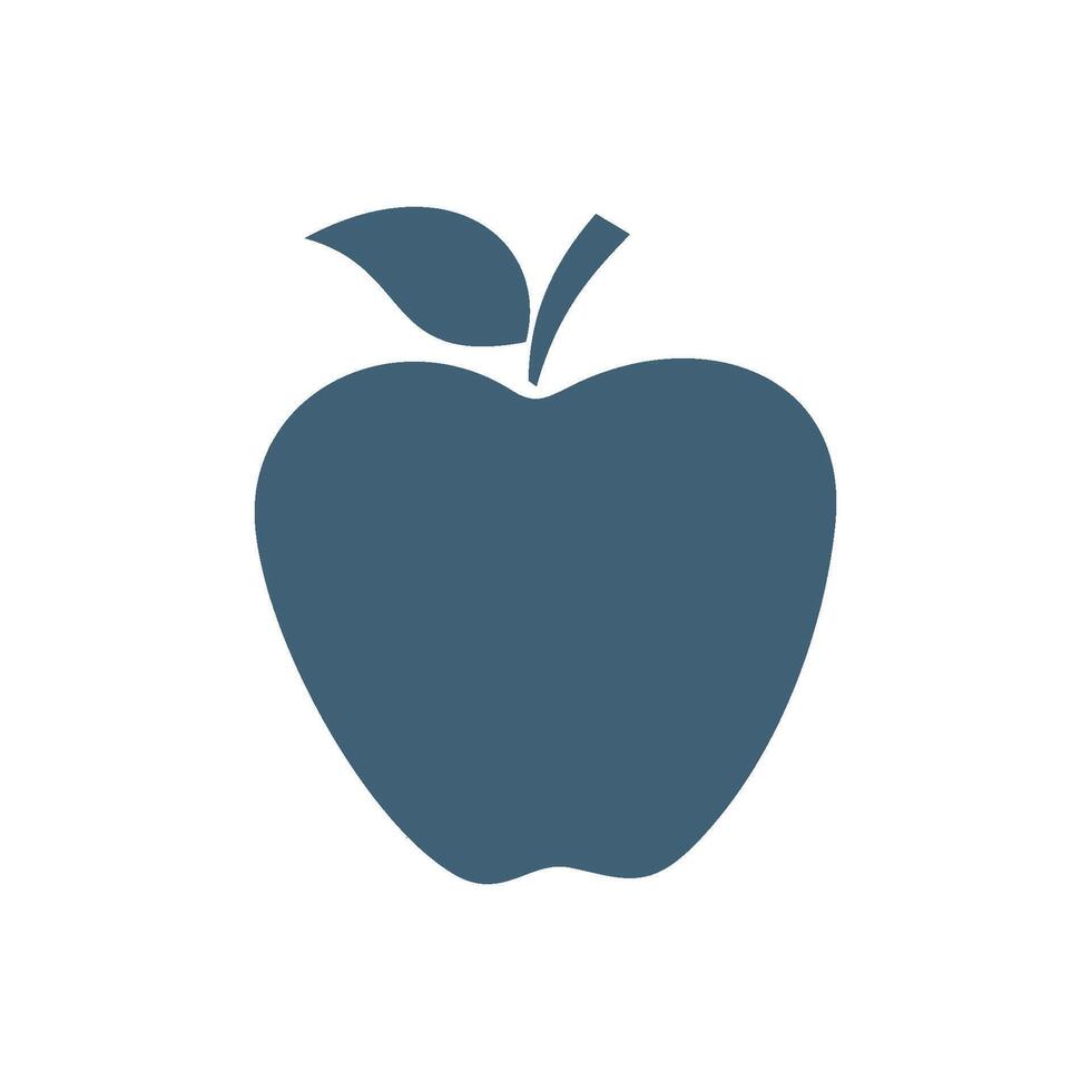 Blue Glyph Apple Icon Logo Template Illustration Design. EPS 10. vector