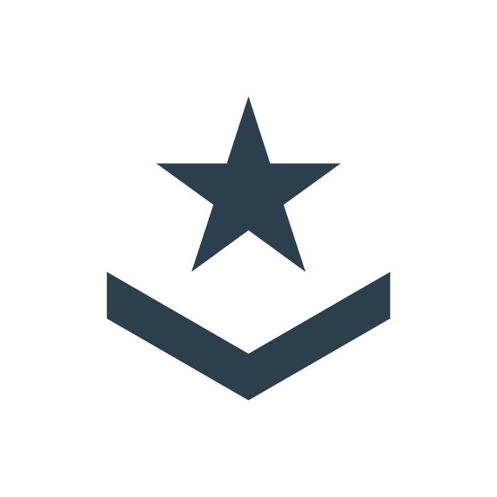 Simple Military Rank Icon Logo Template Illustration Design. EPS 10. vector