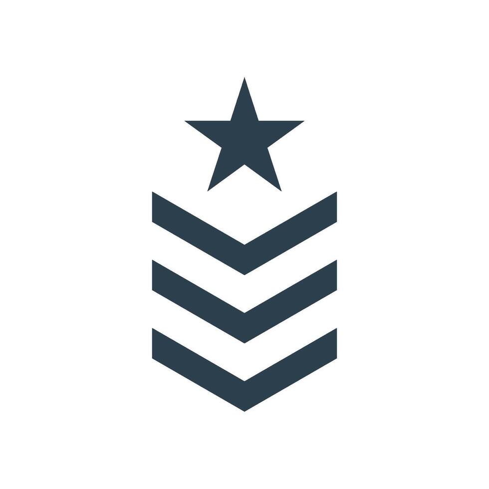 Three Strips Military Rank Icon Logo Template Illustration Design. EPS 10. vector