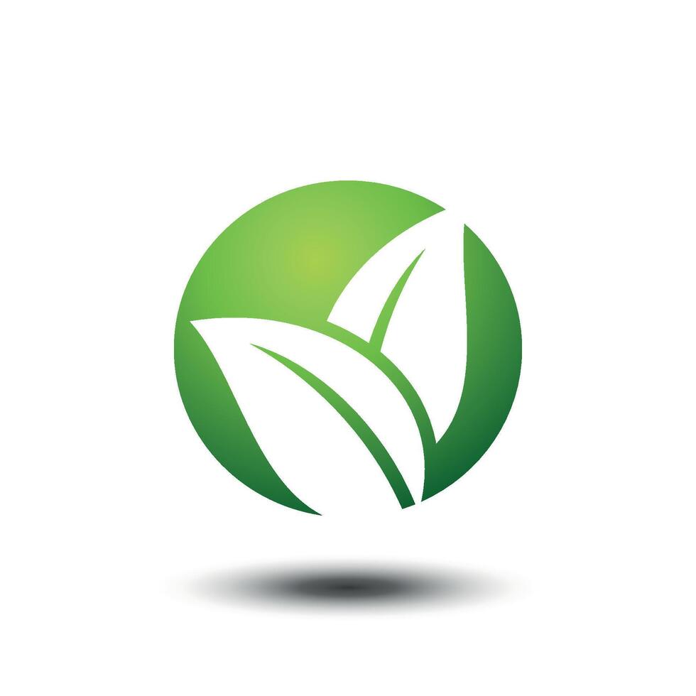 Naturally Ecology Leaf Sphere Icon Logo Template Illustration Design. EPS 10. vector
