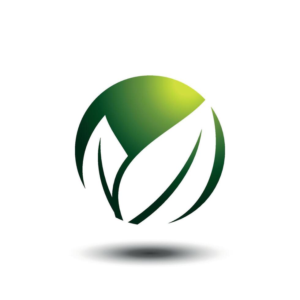 Ecology Leaf Sphere Icon Logo Template Illustration Design. EPS 10. vector