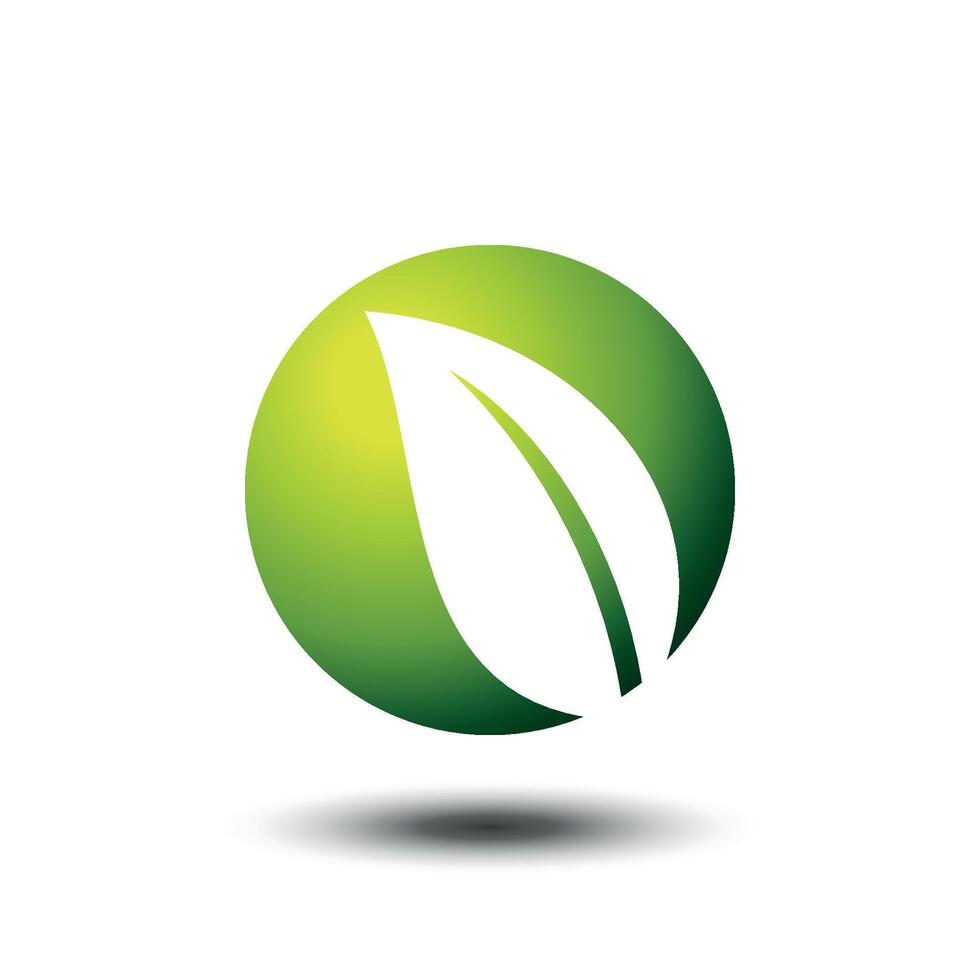 Ornamental Ecology Leaf Sphere Icon Logo Template Illustration Design. EPS 10. vector