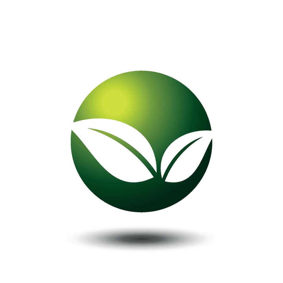 Circle Leaf Sphere Icon Logo Template Illustration Design. EPS 10. vector