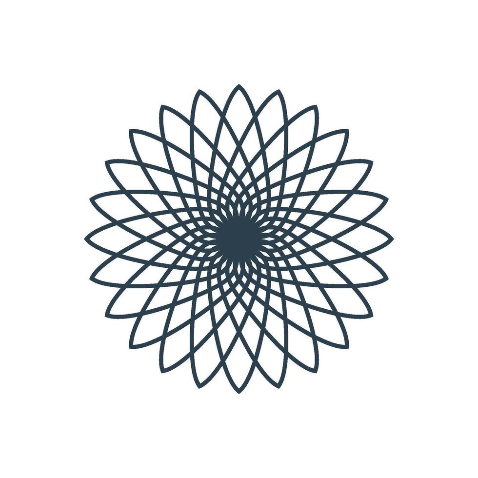 Circular Line Art Ornamental Logo Template Illustration Design. EPS 10. vector