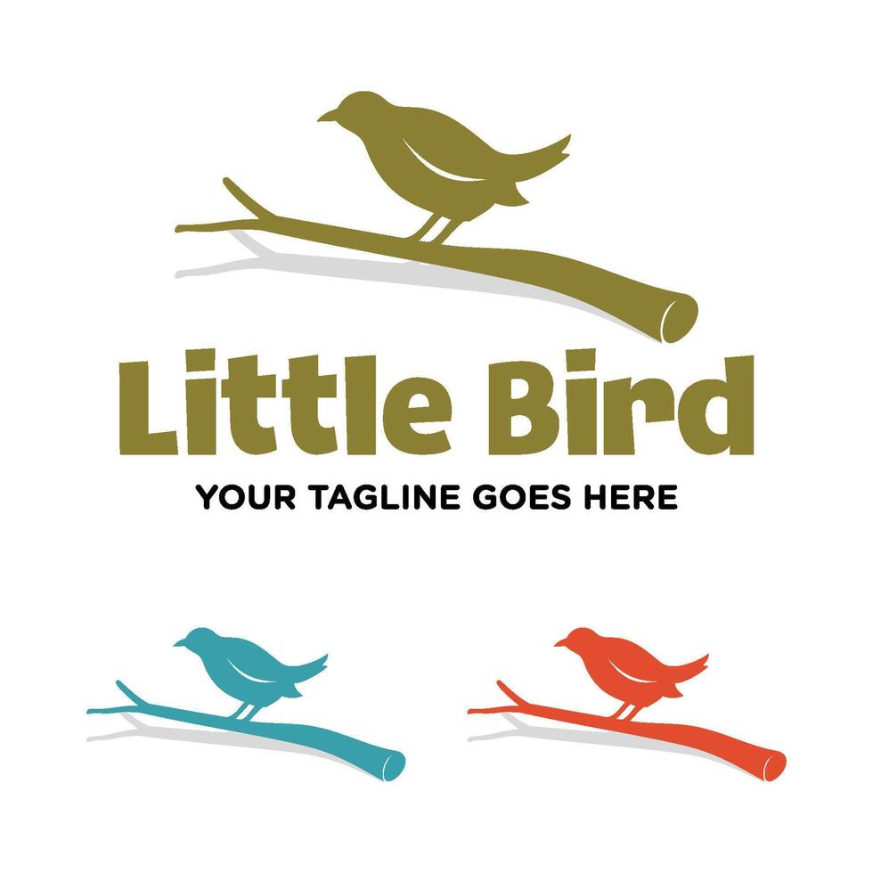 Bird and Branch Icon Logo Template Illustration Design. EPS 10. vector