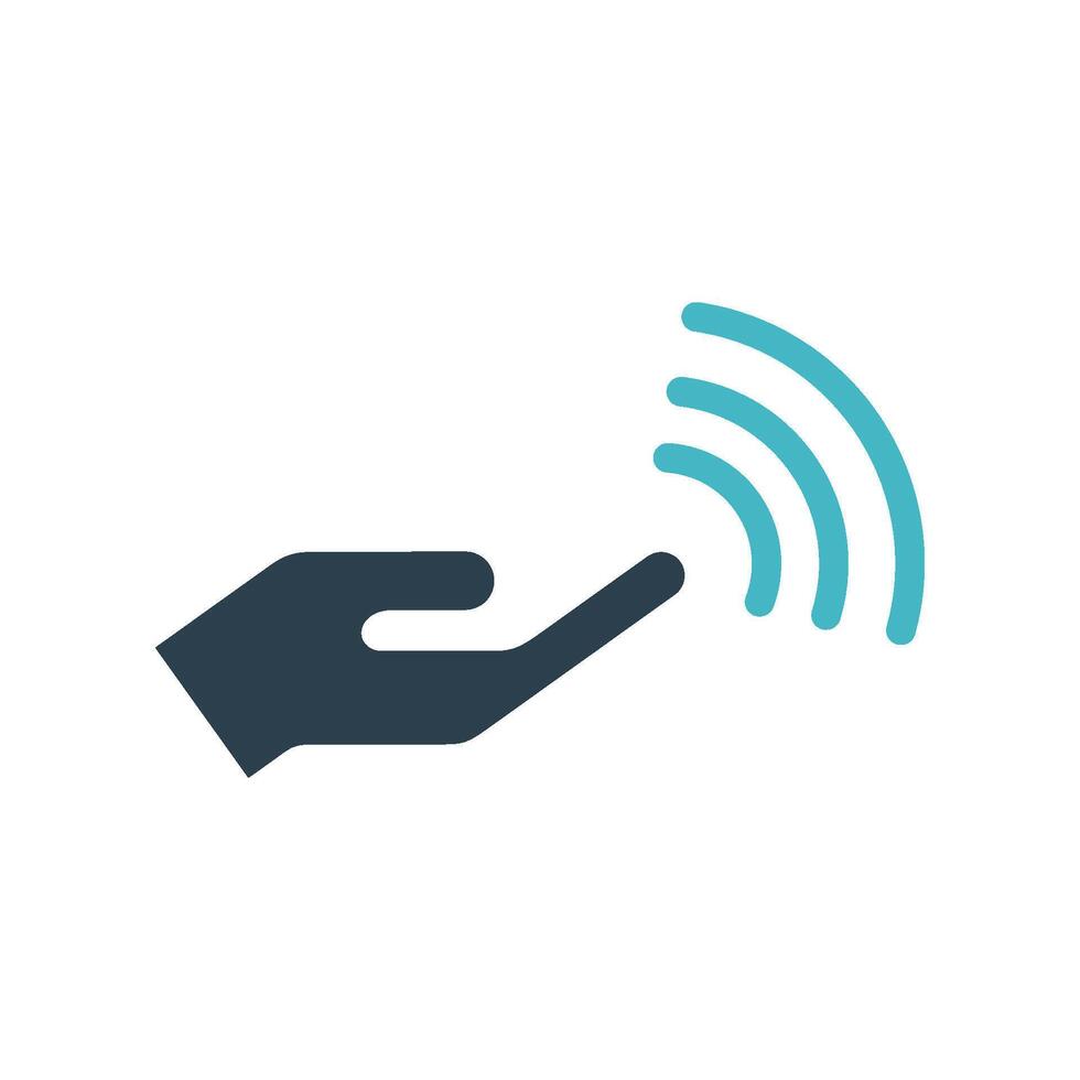 Signal and Hand Icon Logo Template Illustration Design. EPS 10. vector