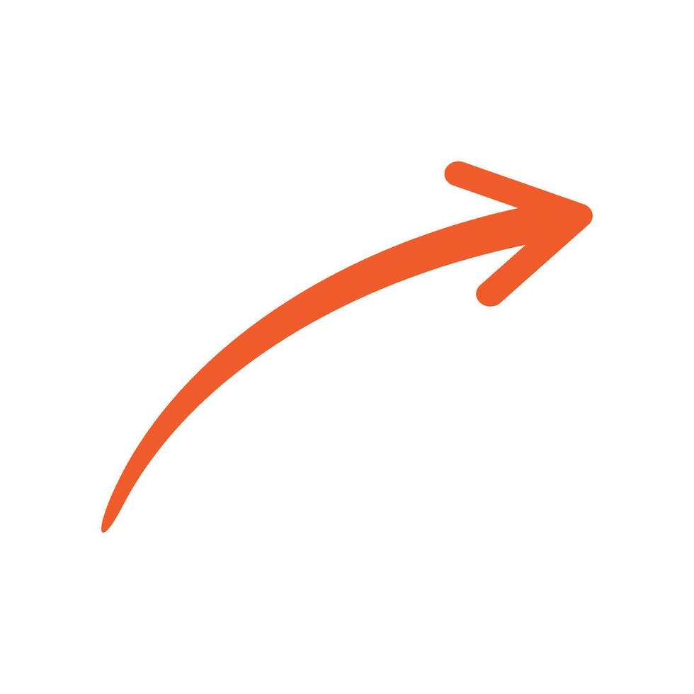 Orange Up Arrow Icon Logo Template Illustration Design. EPS 10. vector
